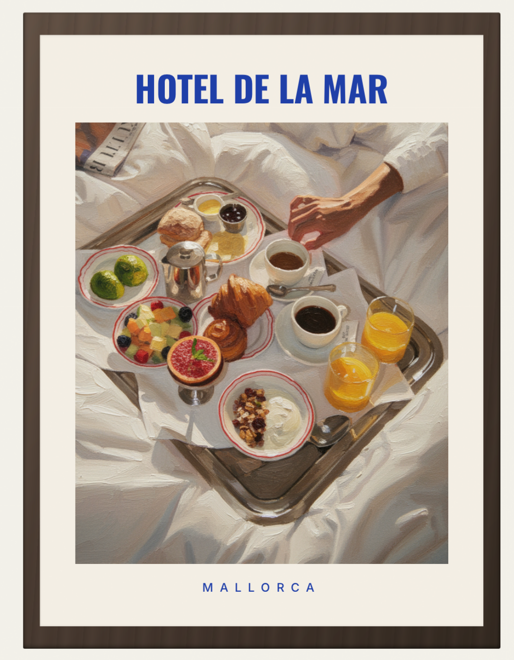 Hotel de la Mar poster — breakfast tray in bed